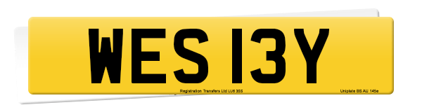 Registration number WES 13Y